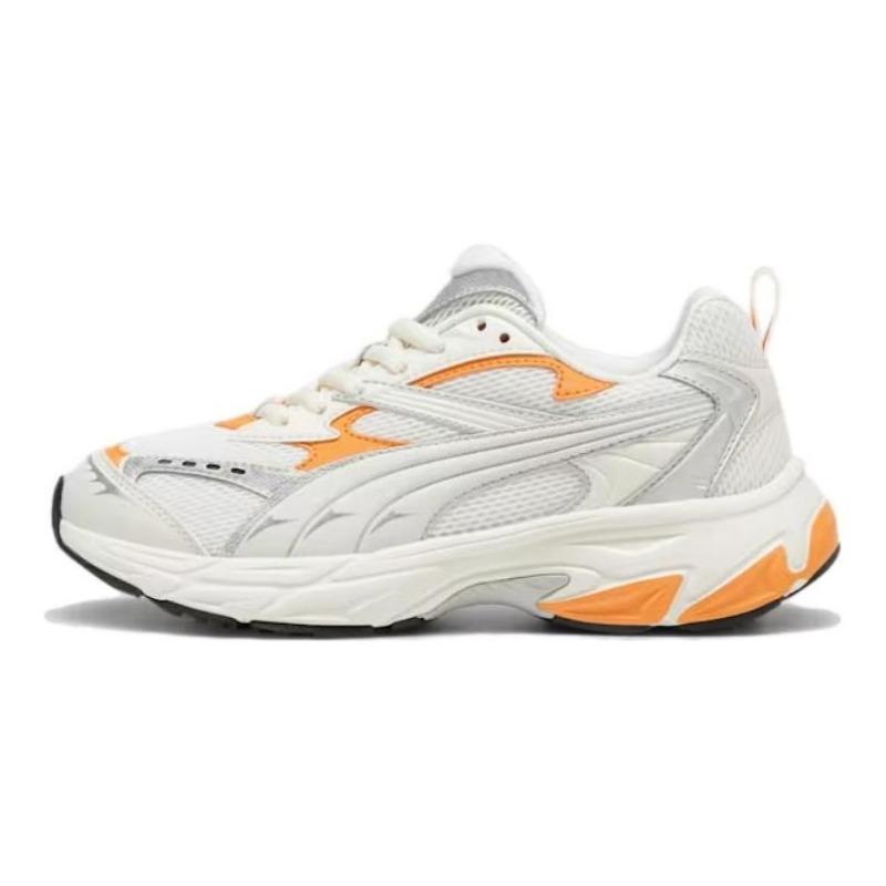 PUMA Morphic Lightweight Cushioned Running Shoes Unisex Off White Orange 392724-35 42