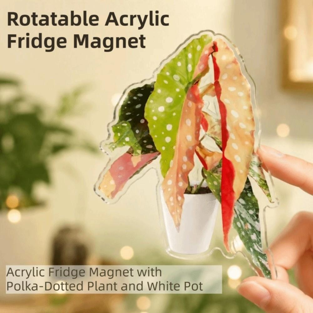 3D Artificial Plant Fridge Stickers Magnets Waterproof Mini Plant Fridge Magnet  Fridge Decor