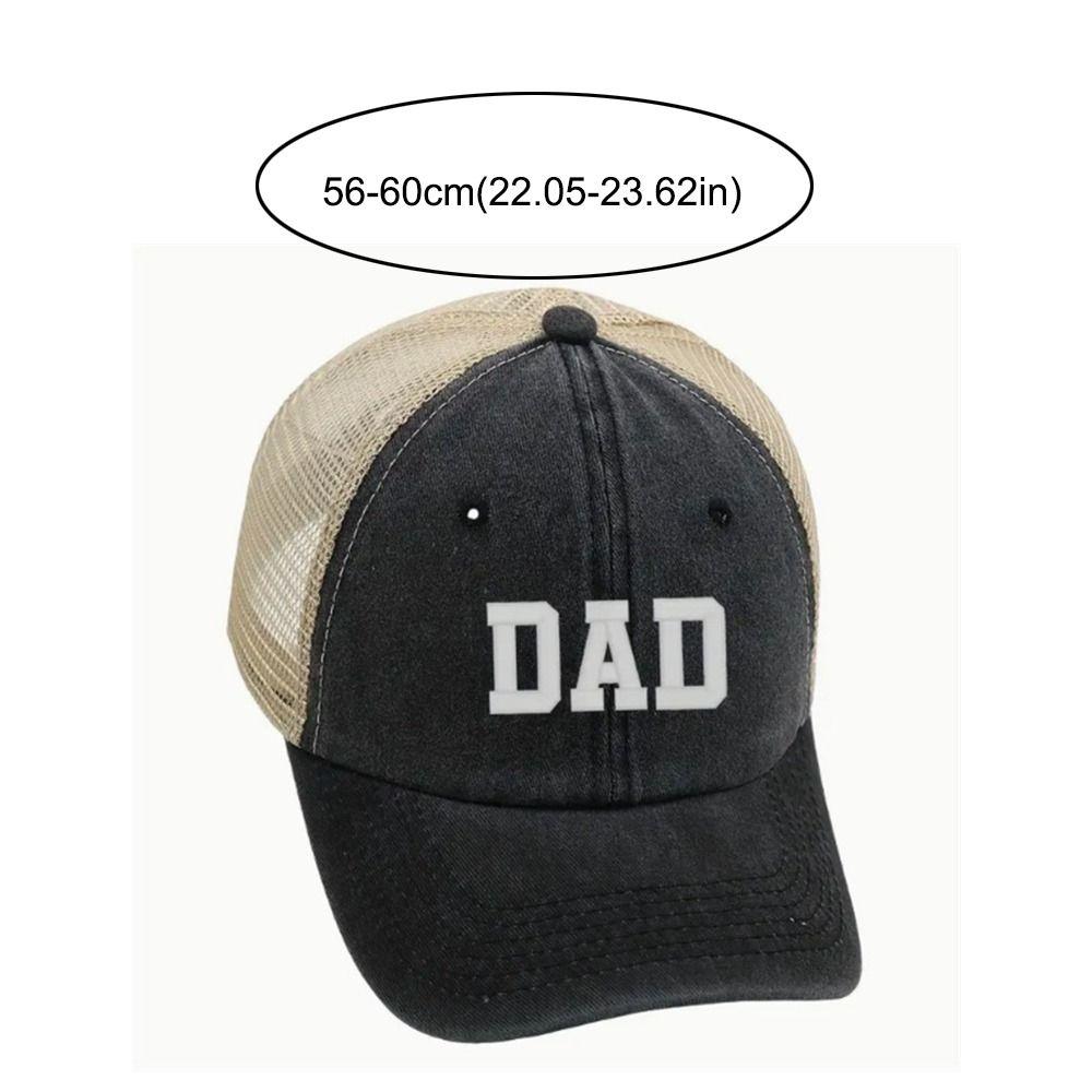 Visors DAD MOM Baseball Hats Mesh Net Sunscreen Hats Washed Distressed Faded Cap  for Man Women