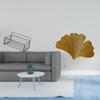 Wrought Iron Ginkgo Leaves Wall Decor Sculpture for Living Room Office Hotel Dining Restaurant