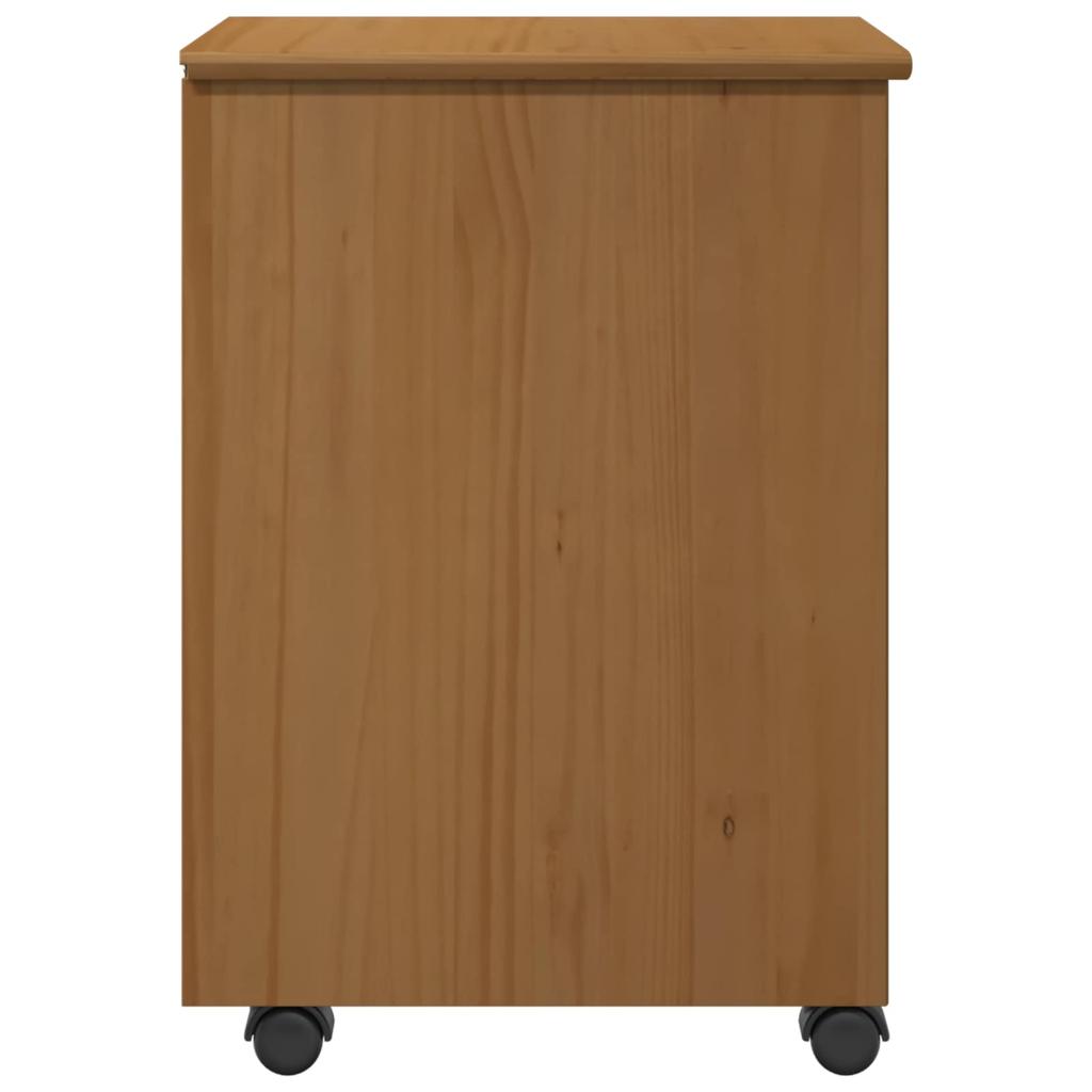Mobile Storage Cabinet MOSS Honey Brown 34 x 39 x 56 cm