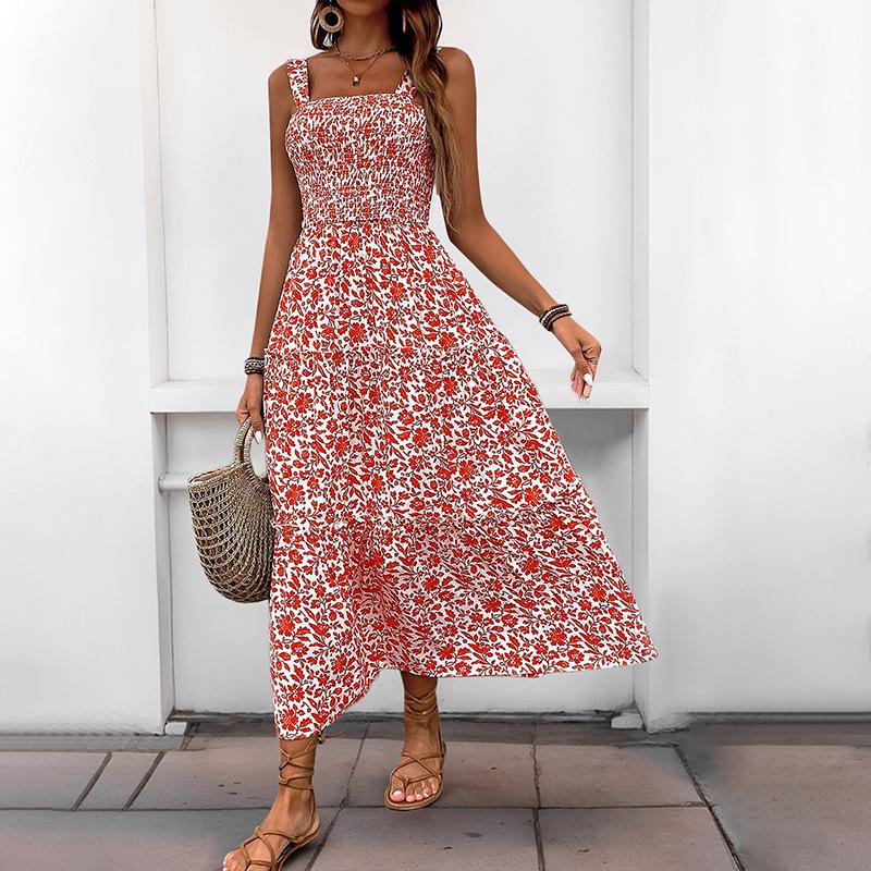 2025 Summer Floral Backless Sling Dress