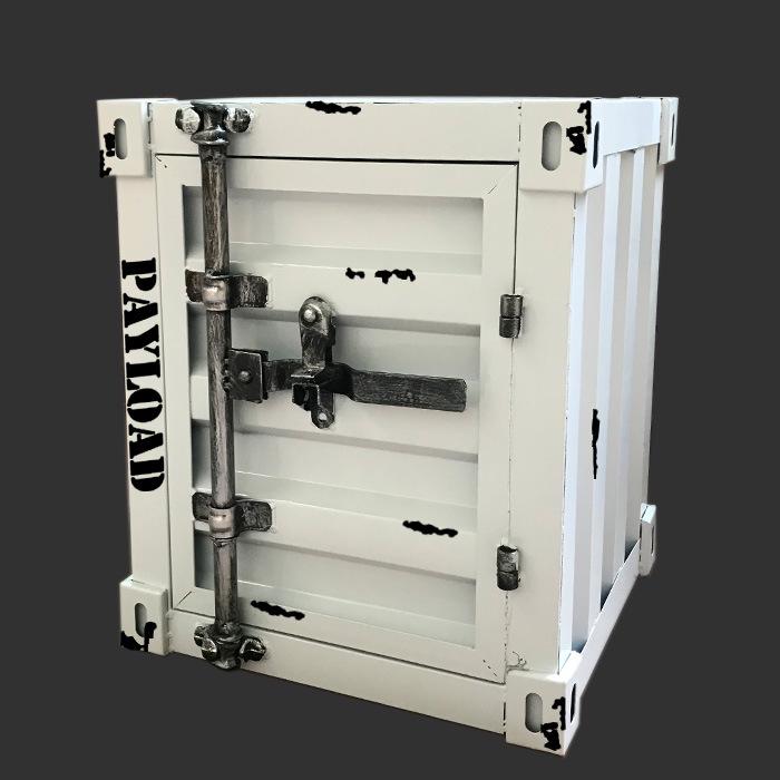 Industrial Iron Art Bedside Cabinet with Lock - Creative Storage Solution for Bedroom