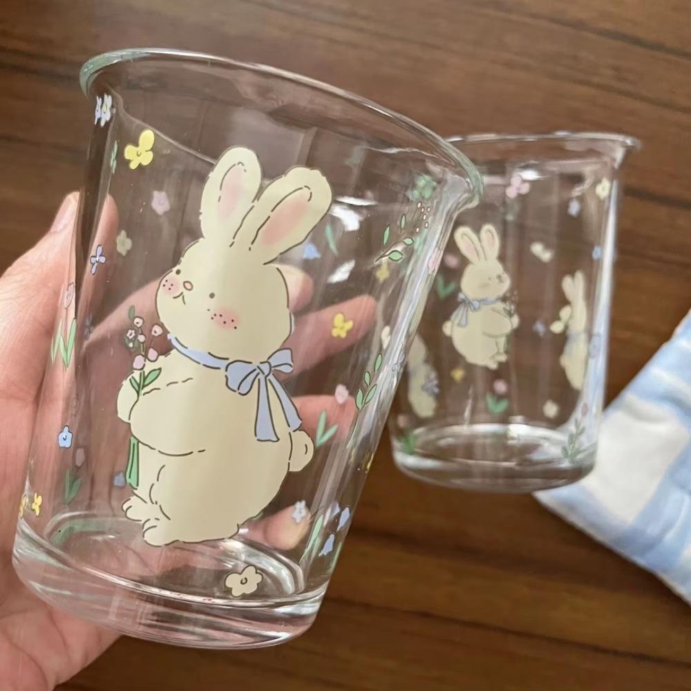 

Rabbit Glass Cup Large Capacity Coffee Cup Durable Water Cup Big Rabbit