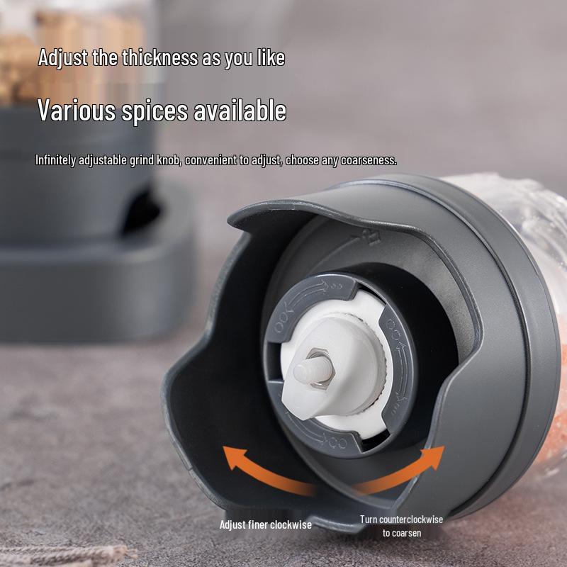Multifunction Electric Pepper Grinder with Replaceable Chamber for Sea Salt, Sichuan, and Black Pepper