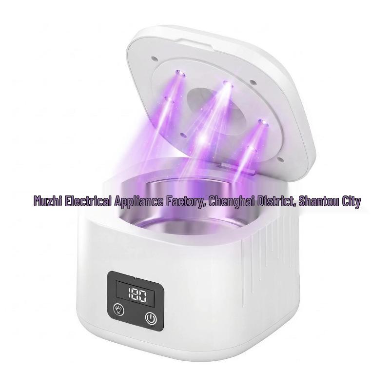 Purple Light Ultrasonic Cleaner for Jewelry, Dentures, Makeup Brushes & More