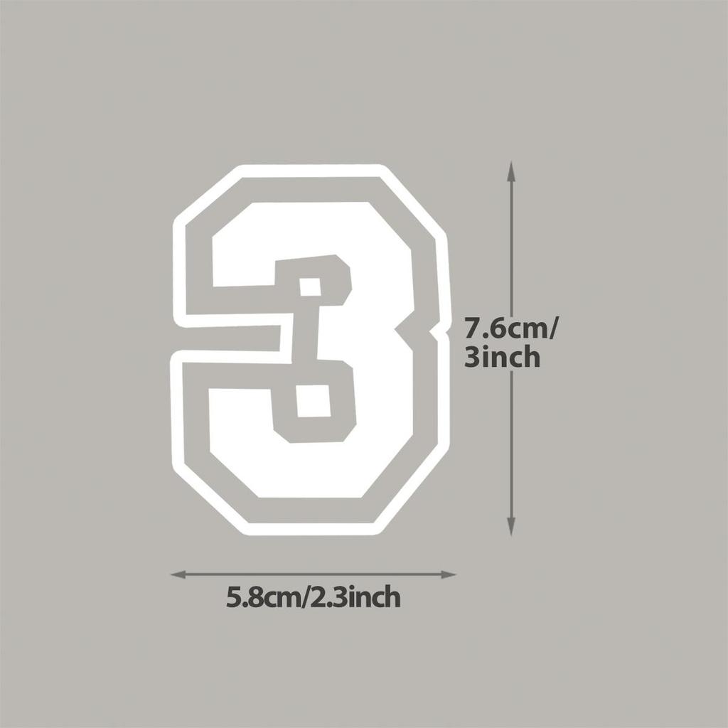 White Numbers 0-9 Iron On Patch Easy To Print For Jersey T-Shirt Parches Ropa Hoodies Diy Stickers Heat Transfer Washable