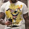 Animal T Shirt For Men Summer Short Sleeve Cat Print T-Shirt Fashion Streetwear Oversized Clothing Casual Crew Neck Pullover