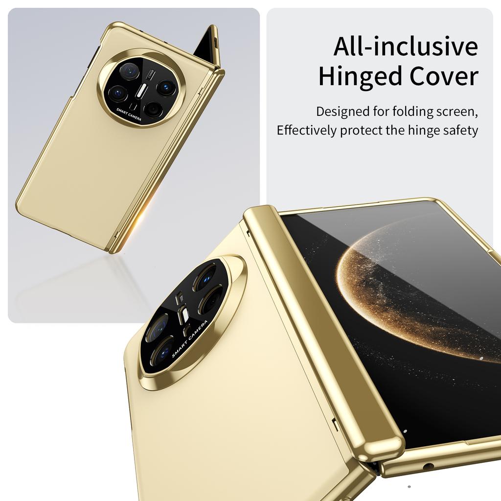 For Huawei Mate X6 AG Matte Vacuum Plating Hinge Full Protective Glass Front Film Drop Resistant Phone Case