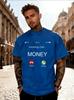 Unisexs Red Tee Money Incoming Call Graphic Print Short Sleeve Loose Casual Summer Street Basic Top For Adult Male Daily Daily Wear