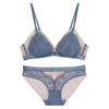 French sexy underwear women's eyelashes lace rimless bra thin cotton triangle cup gather bra bra bra
