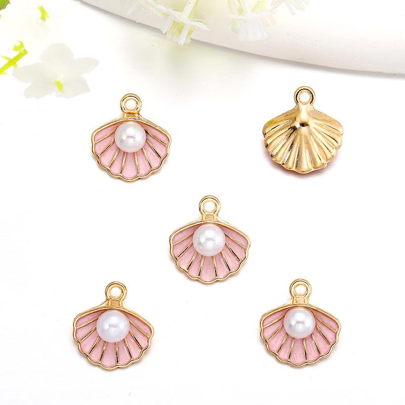 Pearl Color Oil Drop Shell Jewelry Accessories for DIY Bracelets, Keychains, and Pendants (W261)