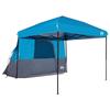 Camping Tent Set with Roof 2 Pcs Blue Taffeta and Fabric