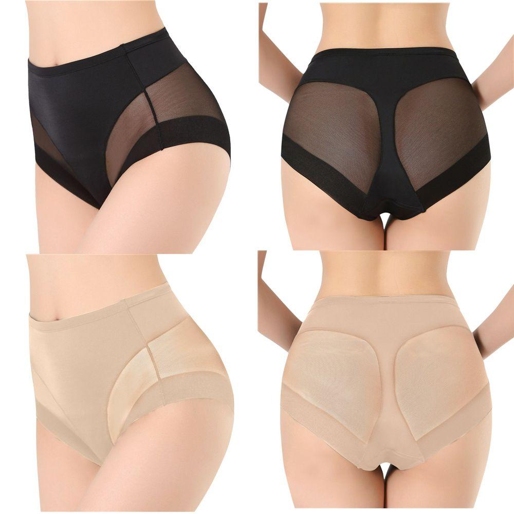 

Comfortable Half Coverage Panties Underwear Invisible Women Briefs Bikini Seamless S бежевий