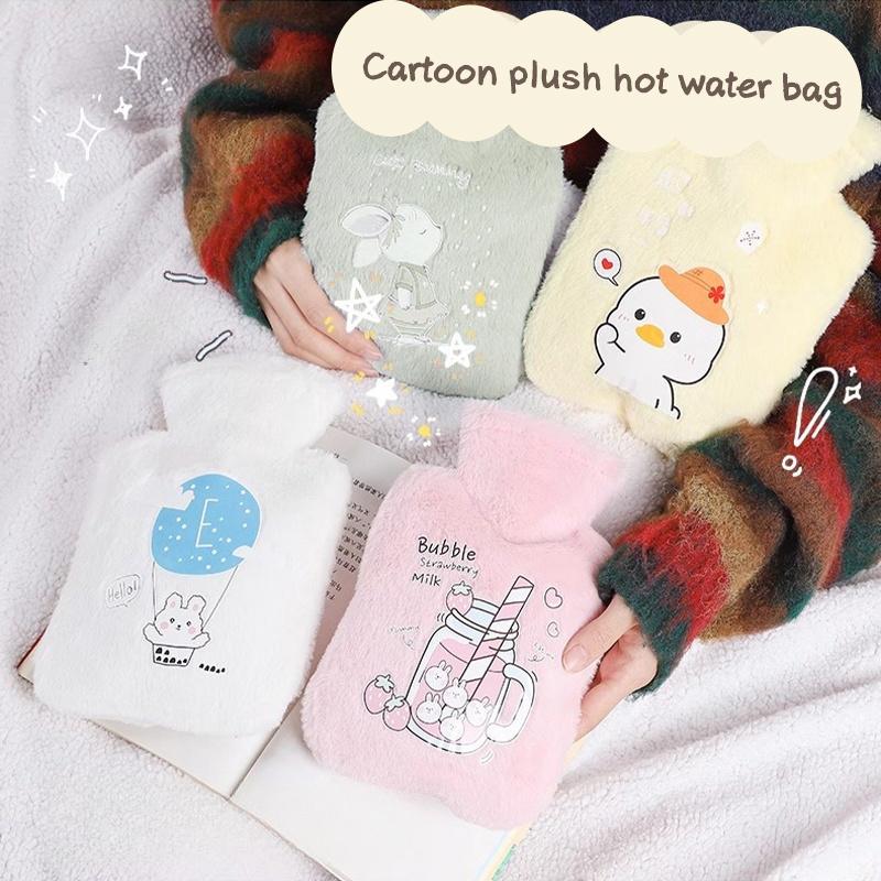 Kawaii Hot Water Plush Bag Cartoon Thick Hot Water Bags Hot Water Bottle Cute Warm Bag Small Portable Student Hand Warmer