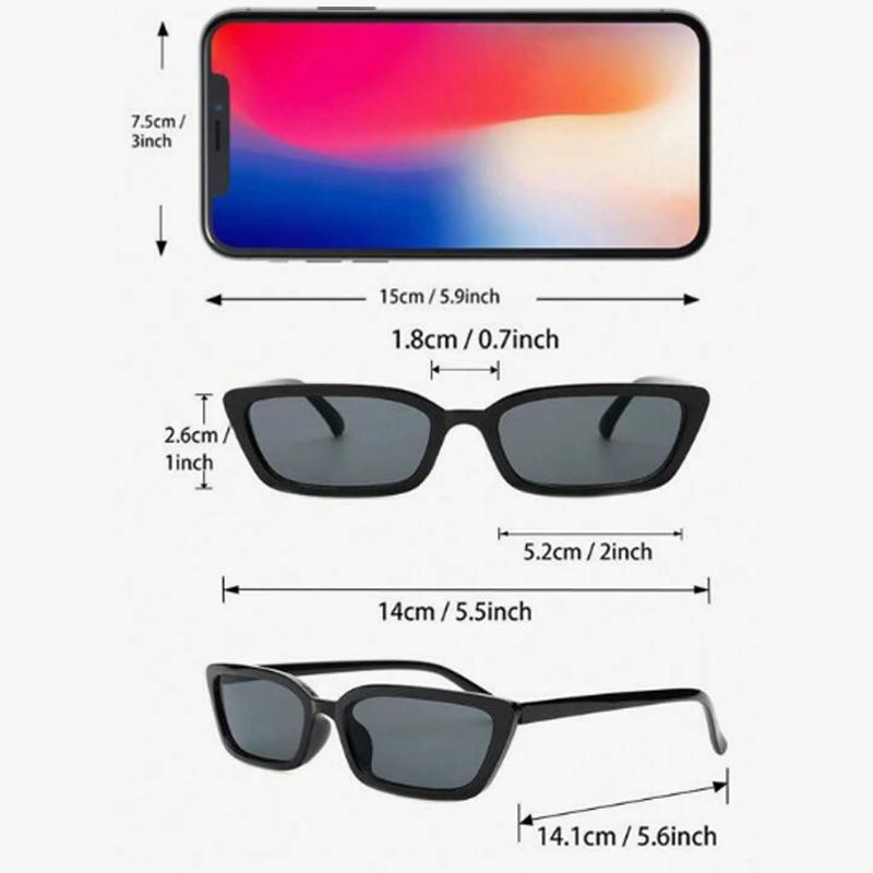 2Pcs Fashionable Cat Eye Frame Unisex Glasses Durable Pc Material Suitable For Parties Outdoor Adventure And Gifts