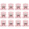 12 stk. Bjørne Baby Shower Gaver Til Gæster Mini Legetøjsbjørn Nøgleringe Takke-Tags Organzapose Baby Shower Gaver Fødselsdagsfester