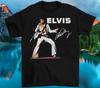 Elvis Podpisové Černé T-Shirt z Těžké Bavlny Všechny Velikosti Pánské Dámské Unisex Tričko C026