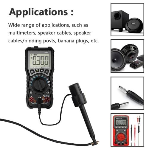 Xiatiaosann Multimeter Test Hook Clips, Multimeter Accessories Colorful Test Grabber Probes for Testing Electronic Components (30 Pieces)