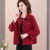 Hengyuanxiang Woolen Trench Coat for Middle-Aged and Elderly Women