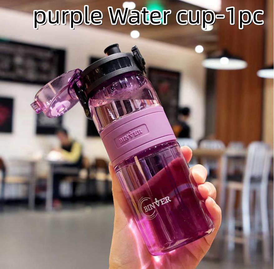 500ml Large Capacity Plastic Water Bottle Leak-proof Anti-fall Drinkware Portable Outdoor Sports Water Bottle for Kid Gym Travel
