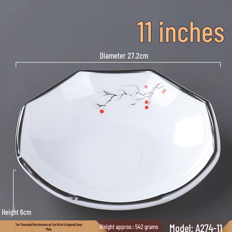 Melamine Octagonal Deep Plate