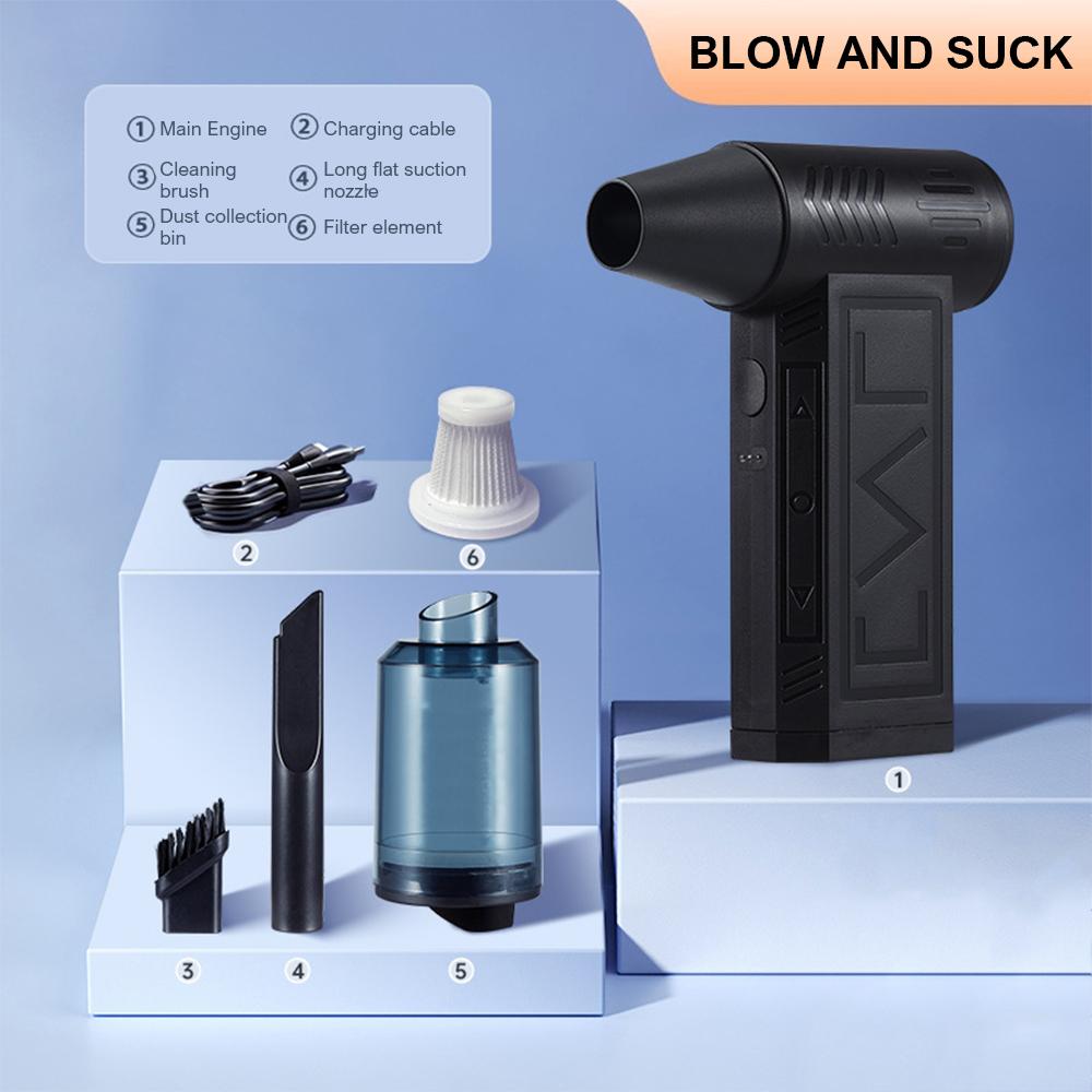 150000RPM Electric Air Duster Handheld Mini Turbo Jet Fan Powerful Air Blower Compressed Air Duster for Car Dryer/PC/Home Clean