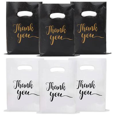 100Pcs Thank You Gift Bags Plastic Candy Cookie Packaging Bag for Wedding Birthday Party Favors Small Business Supplies