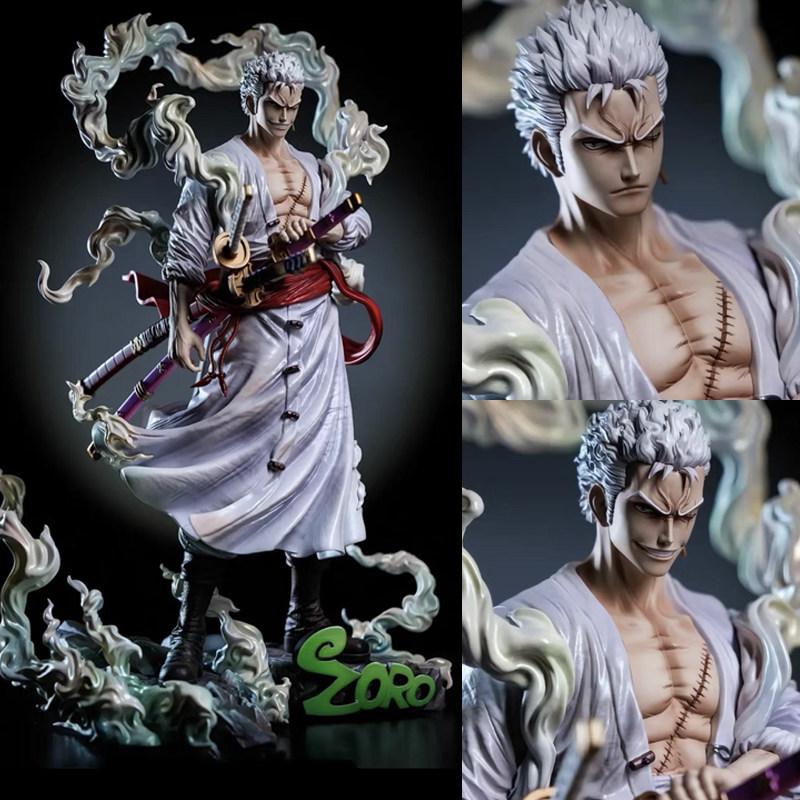 28cm Pvc Anime Figure Zoro One Piece Nika Roronoa Figure Dual Heads Statue Collectible Model Toy Christmas Gift Best-