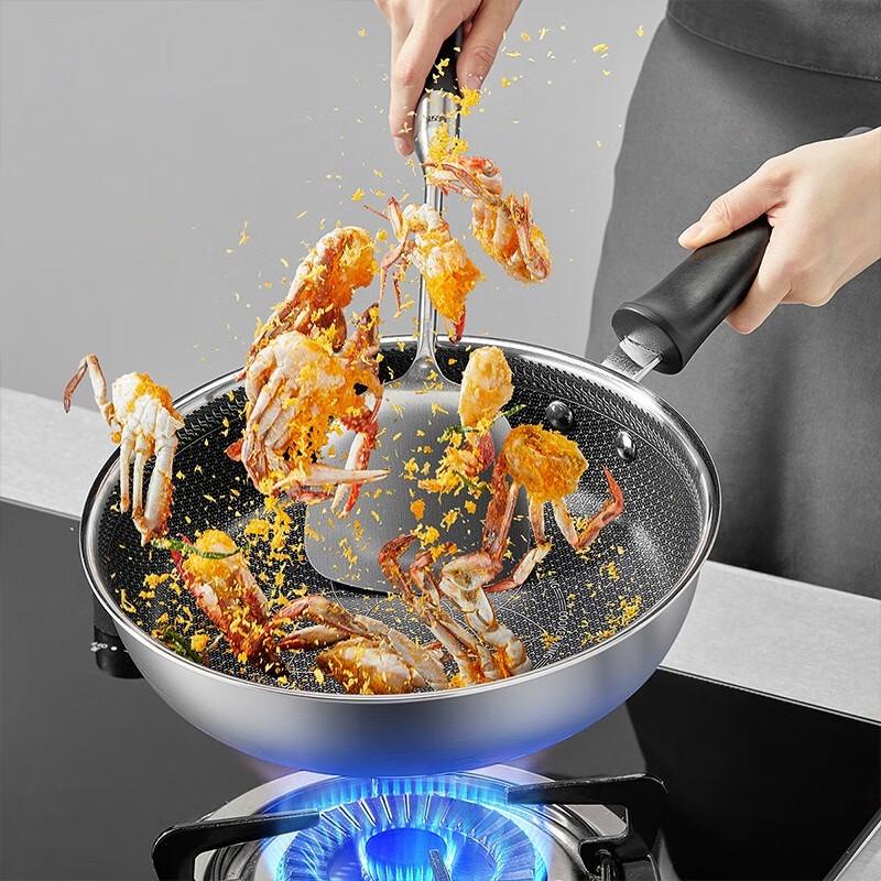 COOKER KING 316 Stainless Steel Honeycomb Frying Pan