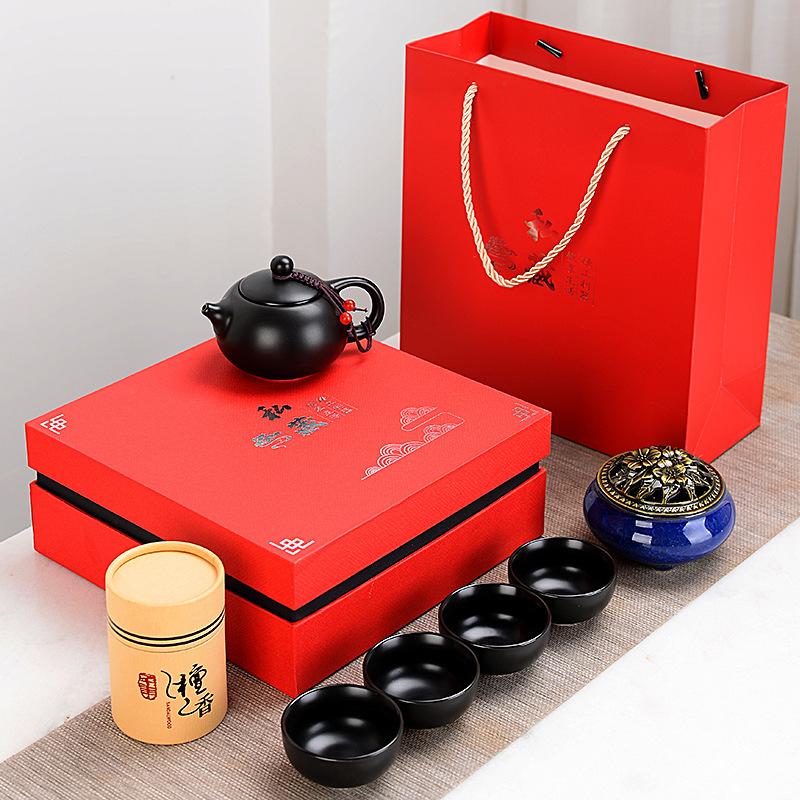 Ceramic tea set merchandise real estate company business festival high-end event gifts kung fu tea set