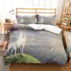 Fox Duvet Cover Set Cartoon Cute Fox Polyester Comforter Cover King Queen Full Size For Kid Boy Girl Bedding Set With Pillowcase