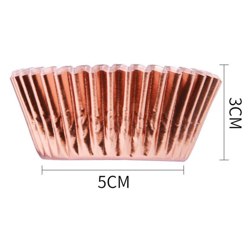 100pc cupcake paper cups gold/silver/Red Foil paper cupcake liner holder muffin baking cup cake case wrapper Aluminum Foil Metal