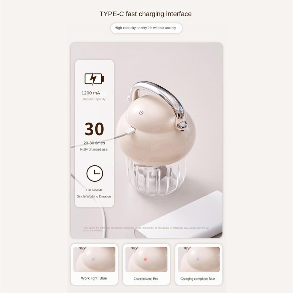 Food With Handle 30ml Grinder,Food Processor Small Meat Grinder,for Garlic Meat Puree Vegetable Home Apartment Restaurant