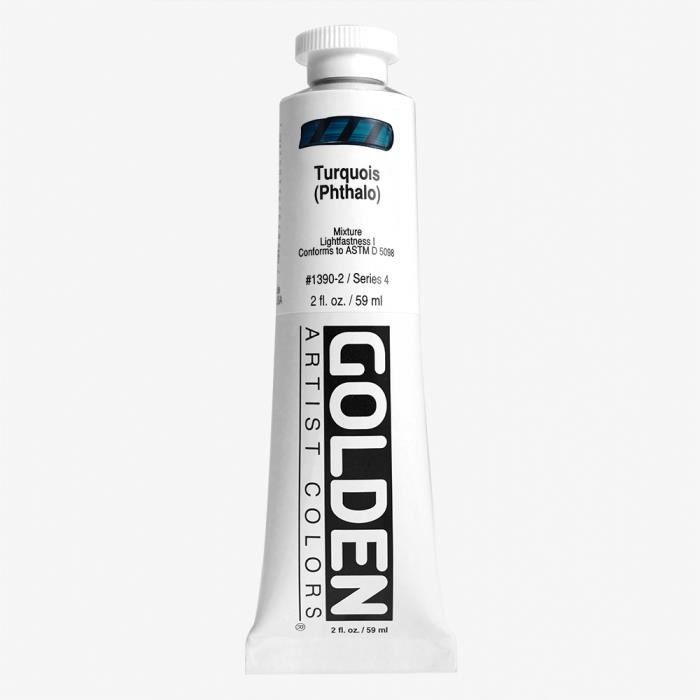 Golden : Heavy Body Acrylic Paint : 60ml : Turquoise Phthalo