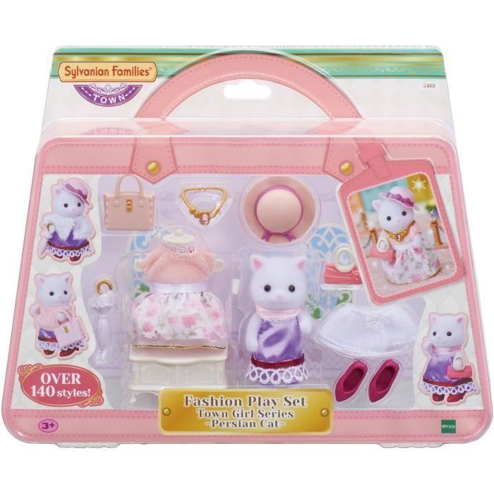 SYLVANIAN FAMILIES - 5461 - La valisette de mode et grande sœur chat persan - Le village