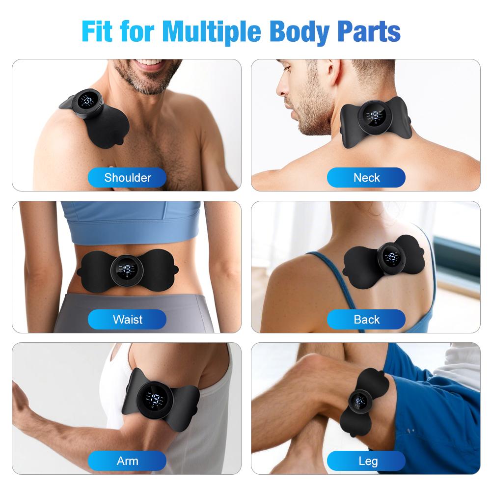 Electric Neck Massager 6 Modes Wireless Heating EMS Muscle Massage Stimulator Back Cervical Leg Body Patches Pain Joints Device