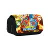 Borsa Portapenne a Doppio Strato con Stampa Personaggi Cartoon Beyblade per Scuola e Viaggio