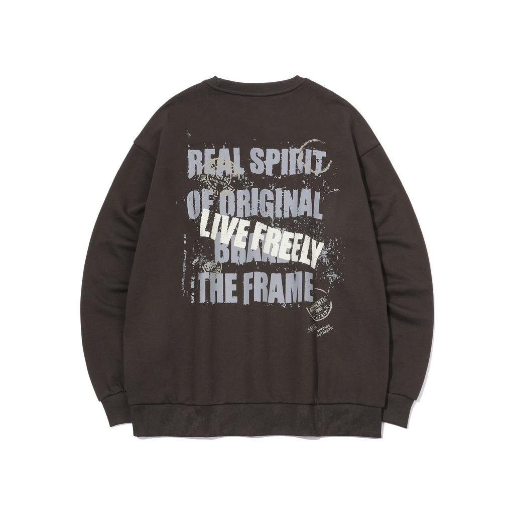 INTERCREW Crack Artwork Sweatshirt D Brown Ita4Tm01Adw
