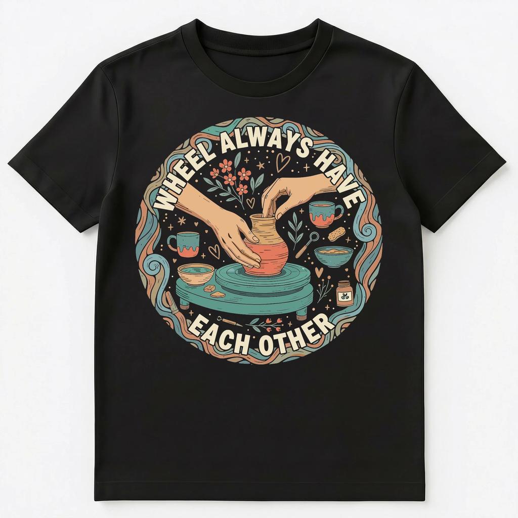 Charming Pottery Wheel Design With Motivational Pun Unisex T-Shirt