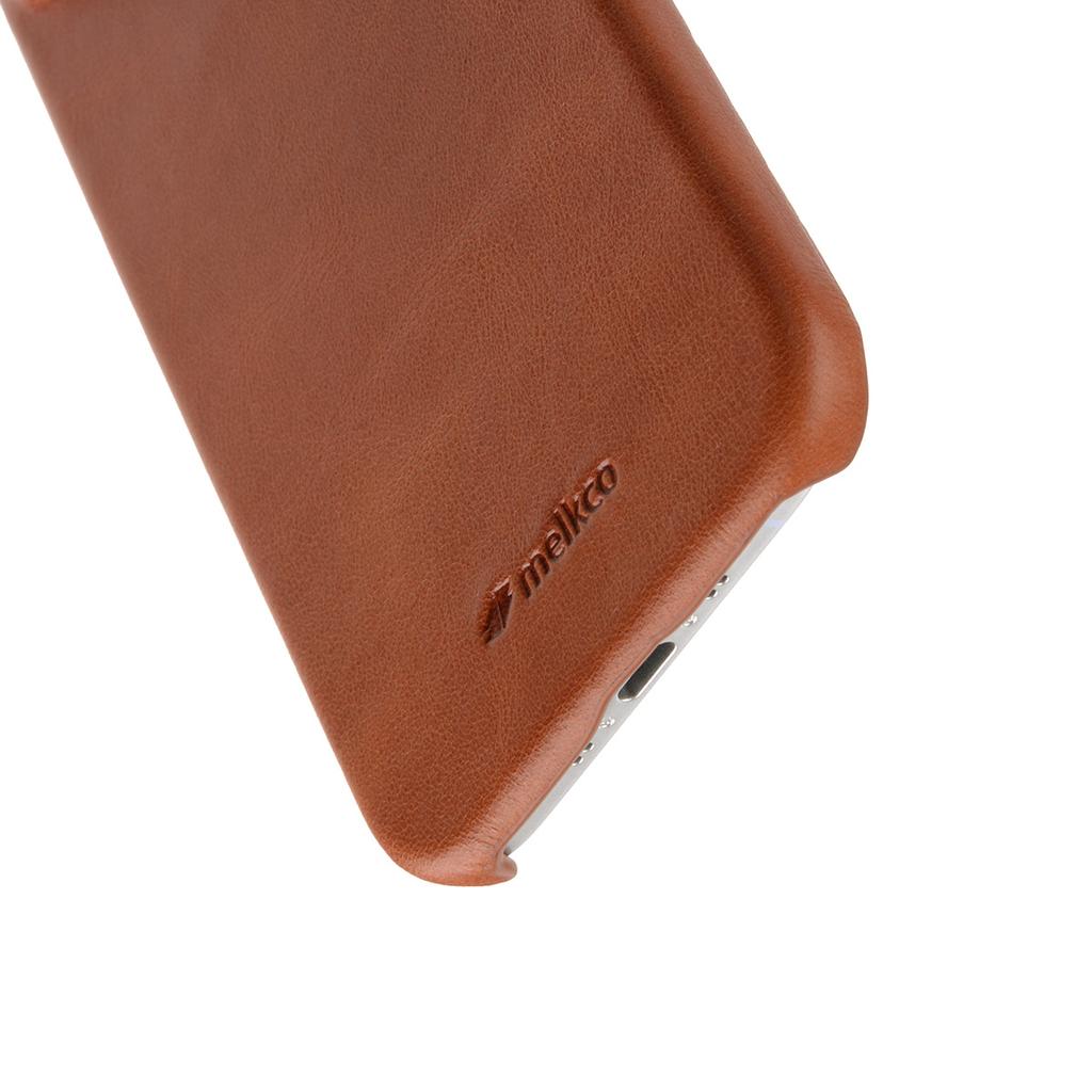 MELKCO For iPhone Air Case Compatible with MagSafe Waxy Genuine Cow Leather PC Phone Back Cover