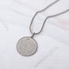 Quran Ayatul Kursi Round Stainless Steel Pendant Arabic God Messenger Necklace for Women Islamic Muslim Allah Amulet Jewelry