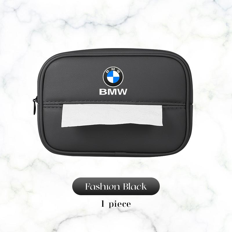 

For BMW 1 3 5 7 Series E38 E46 E60 E90 E87 F40 F48 G30 G20 i7 X1X3 X5 X6 X7 Car Hanger Tissue Bag Microfiber Leather Kleenex Box