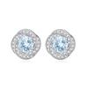 Light Luxury Color Treasure Four-leaf Clover S925 Sterling Silver Stud Earrings Women's Natural Amethyst Stone Olive Stone Topaz Earrings Jewelry Gift