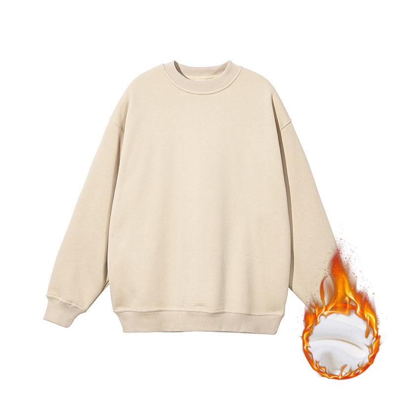 autumn winter cotton fleece warm Sweatshirt harajuku solid hoodies women men clothes thicken Long Sleeve UNISEX oversized hoodie