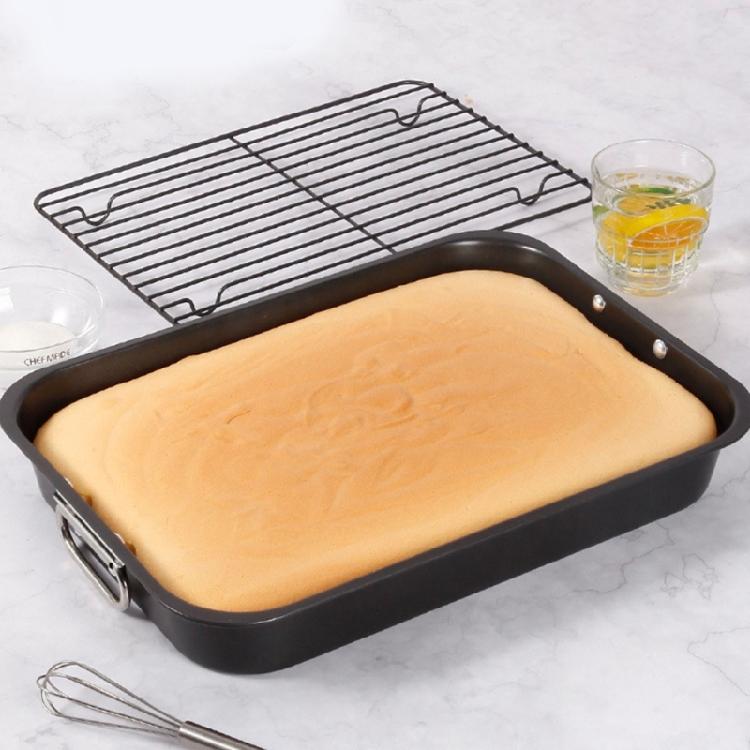 Professional 15Inch Turkey Roaster Pan Carbon Steel Roasting Pan With V-Shape Grill Large Capacity Baking Tray for Oven