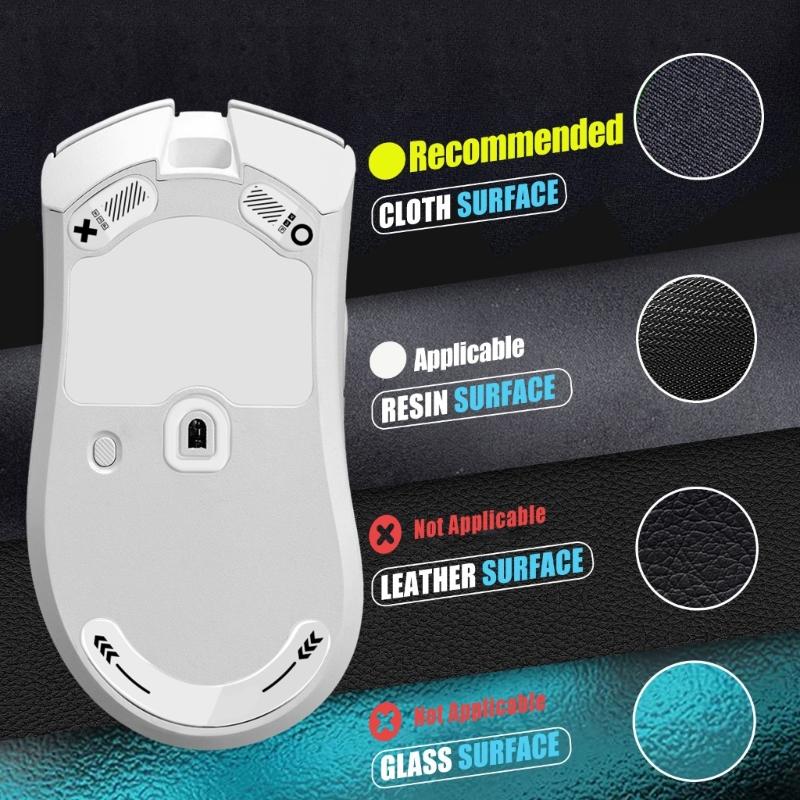 Tempered Glass Mouse Feet For DeathAdder Mouse Skates High Wear Resistance Smooth Glides Durability Use