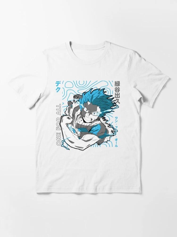 Anime My Hero Academia Deku The Quirkless Hero White Tshirt Size S4XL S