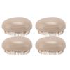 4Pcs Detangling Hairbrush Wheat Straw Soft Teeth Round Handle Dry Wet Scalp Massaging Hair Comb