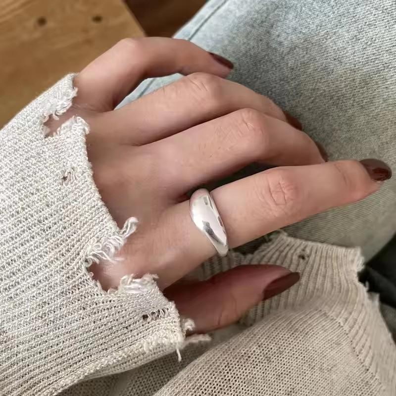PANJBJ 925 Sterling Silver Geometric Cross Ring for Women Girl Fashion Individuality Concise Jewelry Birthday Gift Dropshipping